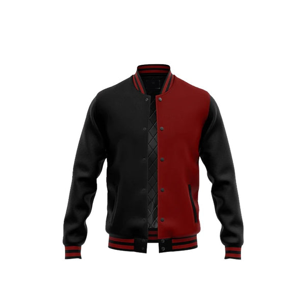 Darkish Red-Black | Varsity Jacket